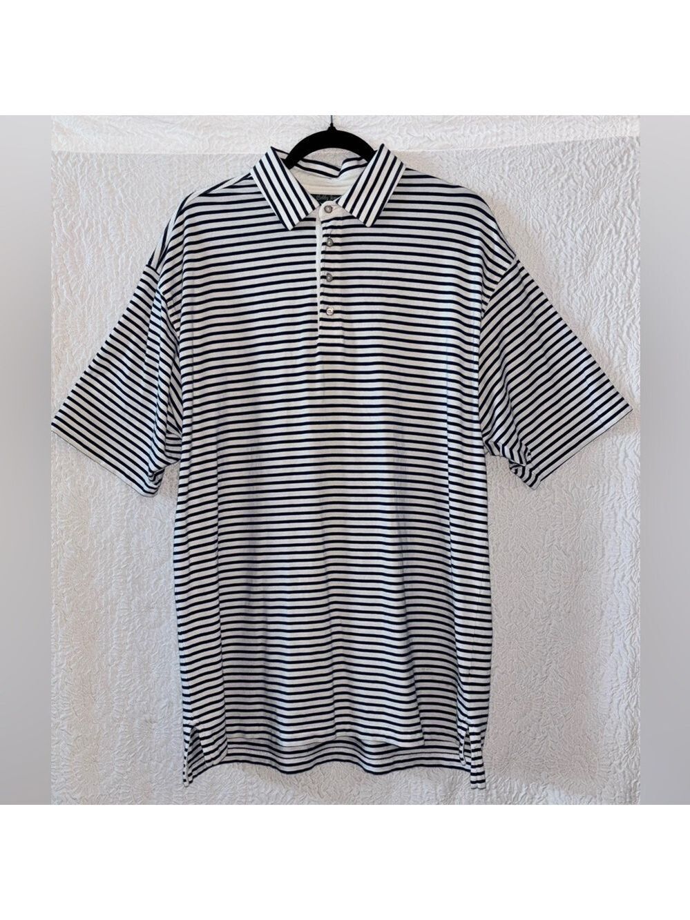 Bobby Jones Striped Pima Cotton Short Sleeve Polo Shirt NWOT
